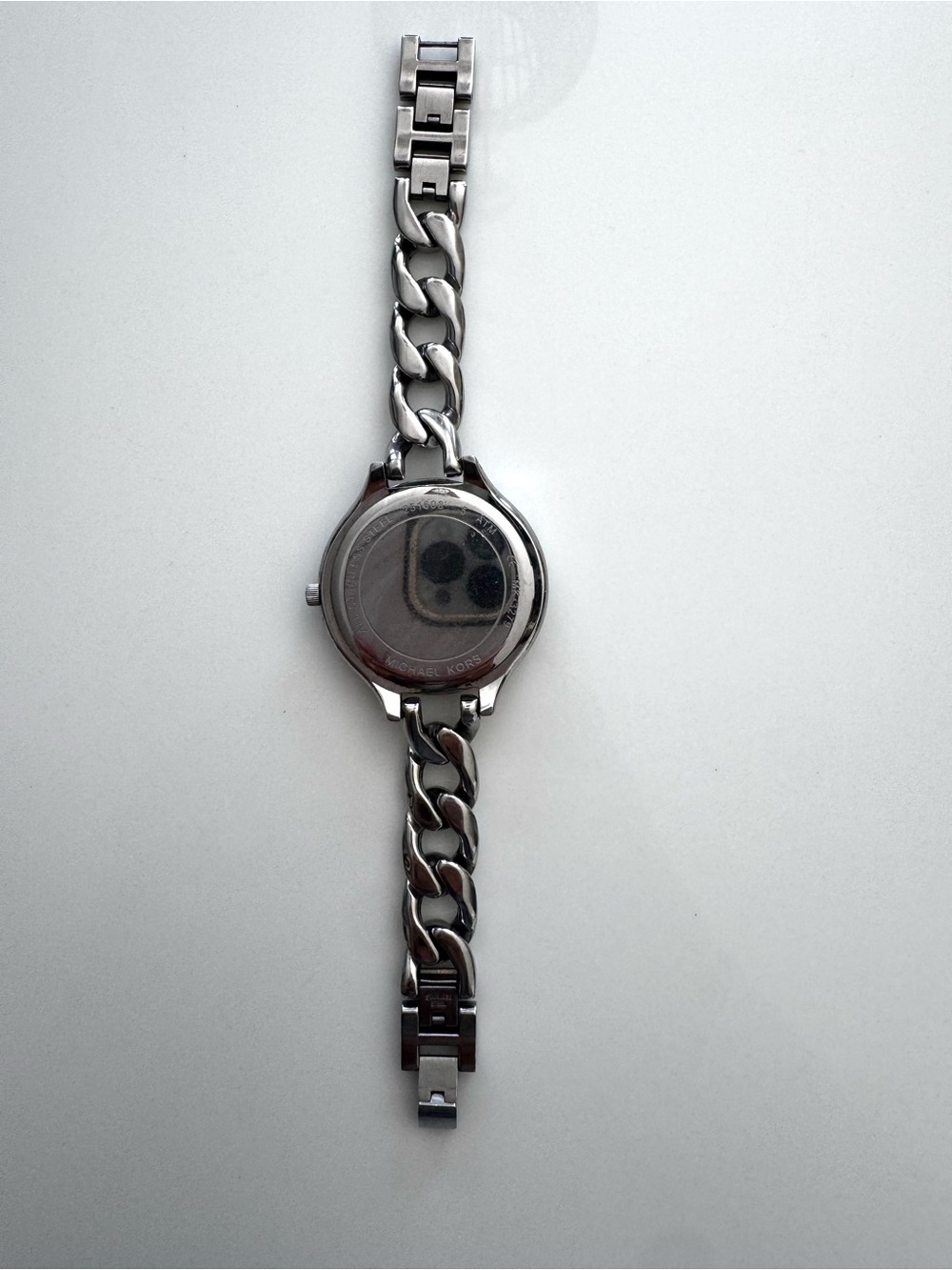 Michael Kors Silver Chain Link Bracelet Watch White Dial Women’s - Picture 4 of 7